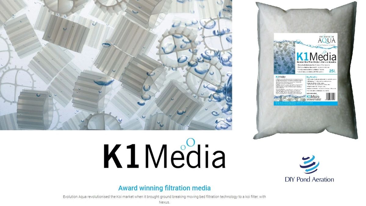 Evolution Aqua K1 Media Biological Filter Media .88 cu Ft Media25L